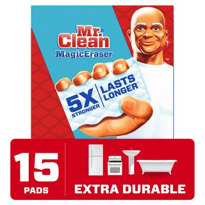 Mr. Clean Magic Eraser Extra Durable Scrubber Sponges, 15 ct. | 5x Stronger Cleaning Power with Durafoam