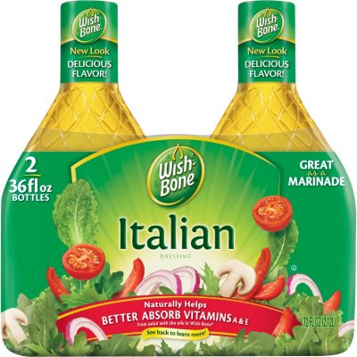 Wish-Bone® Italian Dressing, 36 oz., 2-Pack | Classic Flavor, No High Fructose Corn Syrup