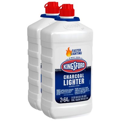 Kingsford Odorless Charcoal Lighter Fluid – 64 fl. oz., 2-Pack | Clean & Fast Ignition for Grilling
