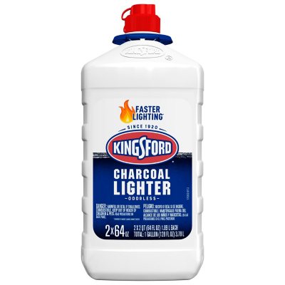 Kingsford Odorless Charcoal Lighter Fluid – 64 fl. oz., 2-Pack | Clean & Fast Ignition for Grilling