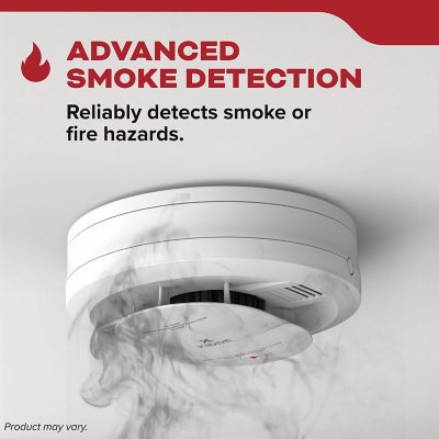 Kidde 10-Year Battery Smoke Detector with LED Warning Lights, 2-Pack | Compact, Reliable Fire Safety