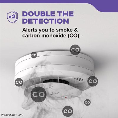 Kidde 10-Year Battery Smoke & Carbon Monoxide Detector with LED Warning Lights | Model 30CUD10