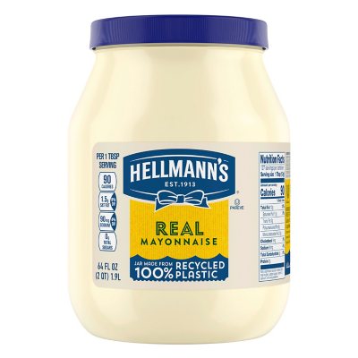 Hellmann's Real Mayonnaise, 64 oz. | Classic Creamy Texture & Tangy Flavor Made with Simple Ingredients