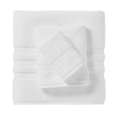 Hotel Premier 6-Piece Towel Set, White | Luxury Cotton Towels for Bath and Spa