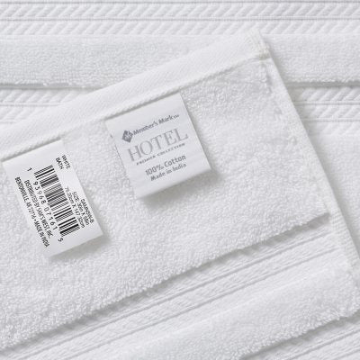 Hotel Premier 6-Piece Towel Set, White | Luxury Cotton Towels for Bath and Spa
