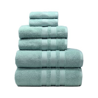 Hotel Premier 6-Piece Towel Set, Aquifer | Luxury Cotton Towels for Bath and Spa