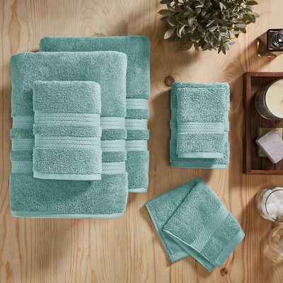 Hotel Premier 6-Piece Towel Set, Aquifer | Luxury Cotton Towels for Bath and Spa