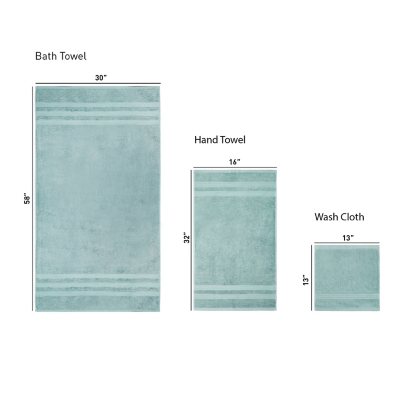 Hotel Premier 6-Piece Towel Set, Aquifer | Luxury Cotton Towels for Bath and Spa