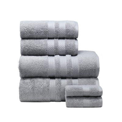 Hotel Premier 6-Piece Towel Set, Assorted Colors | Luxury Cotton Towels for Bath and Spa Sliver