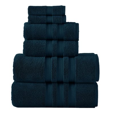 Hotel Premier 6-Piece Towel Set, Dark Teal | Luxury Cotton Towels for Bath and Spa