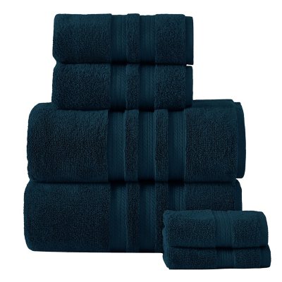 Hotel Premier 6-Piece Towel Set, Dark Teal | Luxury Cotton Towels for Bath and Spa