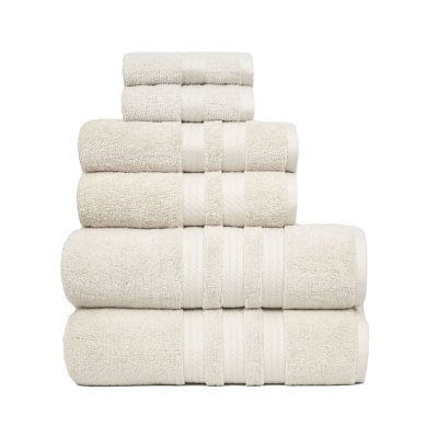 Hotel Premier 6-Piece Towel Set, Dry Sand | Luxury Cotton Towels for Bath and Spa