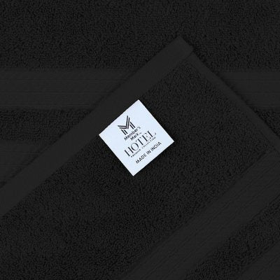 Hotel Premier 6-Piece Towel Set, Black | Luxury Cotton Towels for Bath and Spa