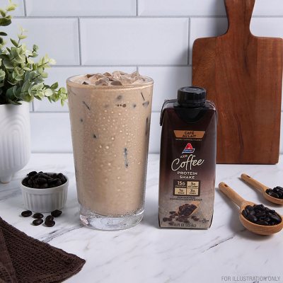 Atkins 15g Iced Coffee Protein Shake – Café Au Lait, 11 fl. oz., 15-Pack | Low Carb, Keto-Friendly, Ready-to-Drink