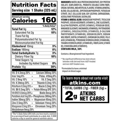 Atkins 15g Keto Protein Shake – Creamy Vanilla, 11 fl. oz., 15-Pack | Low Carb, Ready-to-Drink