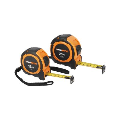 WORX 2-Pack Double-Sided Tape Measure with Magnetic Hook (16FT & 25FT) | Precision Measuring for Home & Jobsite