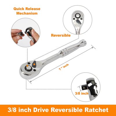 WORX 23-Piece 1/4" + 3/8" Drive Socket Set with Rotatable Rack | Precision Mechanic & DIY Tool Kit