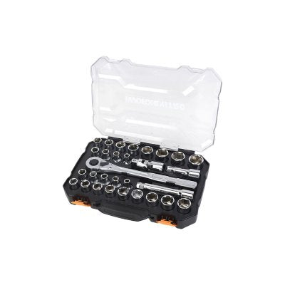 WORX 30-Piece 1/2" Drive 6-Point Socket Set | Heavy-Duty Mechanic & DIY Tool Kit