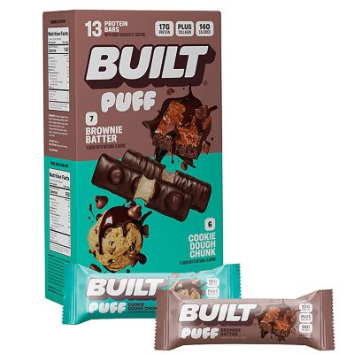 Built Bar Puff & Chunk Protein Bars – Variety Pack, 13-Count | High Protein, Low Sugar, Gluten-Free