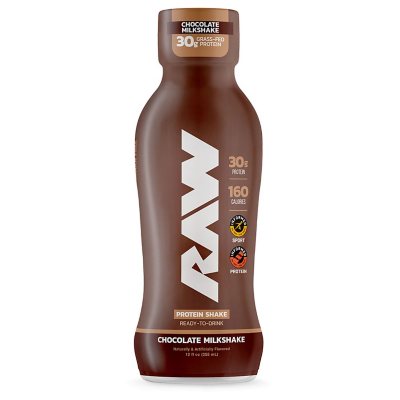 RAW Protein 30g Protein Shake – Chocolate, 12-Pack | Clean, Plant-Based, Ready-to-Drink