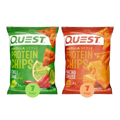 Quest Tortilla-Style 18-20g Protein Chips – Variety Pack, 14-Count | High Protein, Low Carb, Gluten-Free
