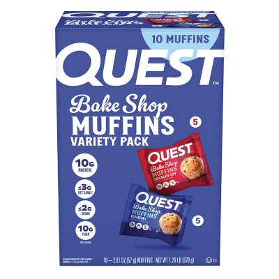 Quest Bake Shop 10g Protein Muffins – Variety Pack, 10-Count | High Protein, Low Carb, Gluten-Free