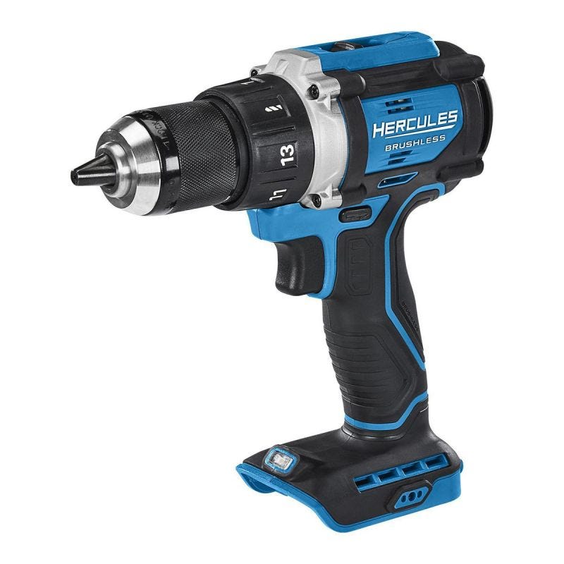 HERCULES 20V Brushless Cordless 1/2 in. Drill/Driver Kit with Side Handle, 2 Ah Battery & Charger